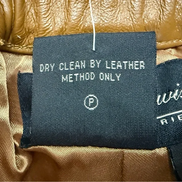 VTG Terry Lewis Classic Luxuries 100% Leather Brown Trouser Size 12 - Picture 7 of 10